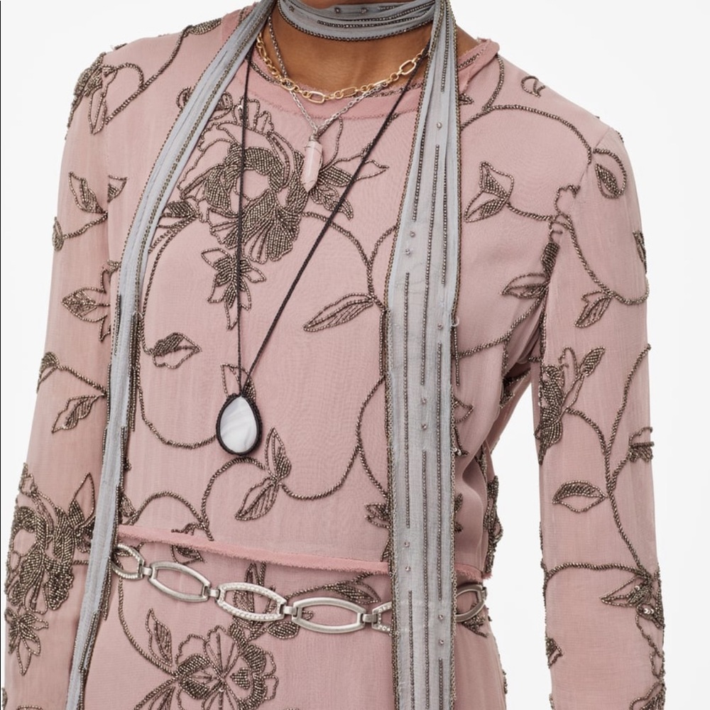 ZARA LIMITED EDITION LONG DRESS WITH APPLIQUÉS - Picture 9 of 16